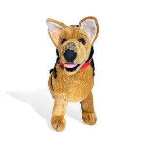 Stuffins German Shepard Plush Realist‎ Dog Puppy W Collar Vintage 1998 K-9
